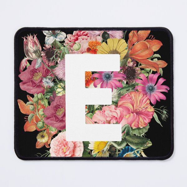 Item preview, Monogram Letter E with Baroque Flowers designed and sold by Trish Dish.