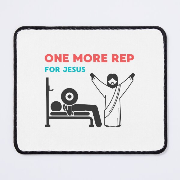 Item preview, ONE MORE REP FOR JESUS BENCH PRESS WEIGHTLIFTING designed and sold by appareltolove.