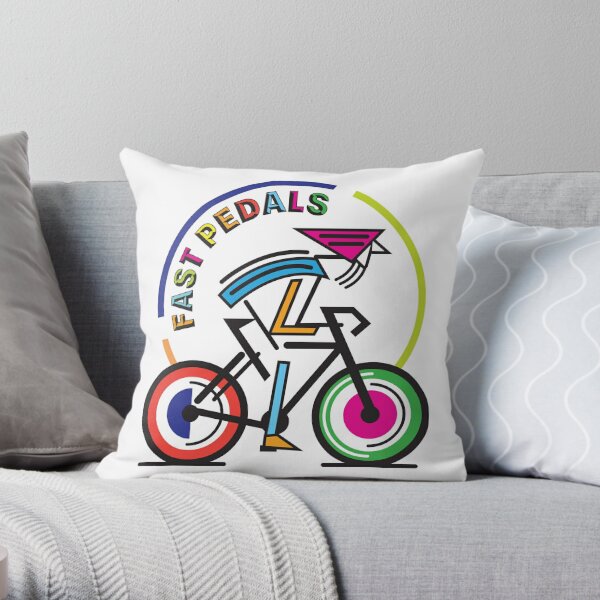 Fast Pedals Throw Pillow