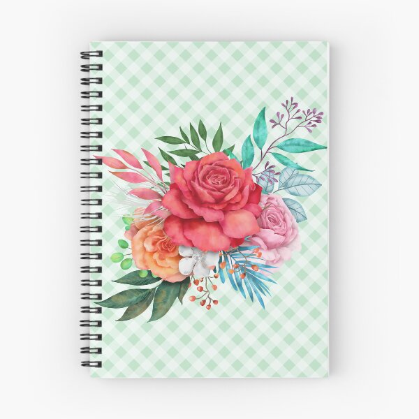 Item preview, Pretty vintage rose bouquet and gingham, cottagecore aesthetic collection 1 of 3 designed and sold by Orianah.