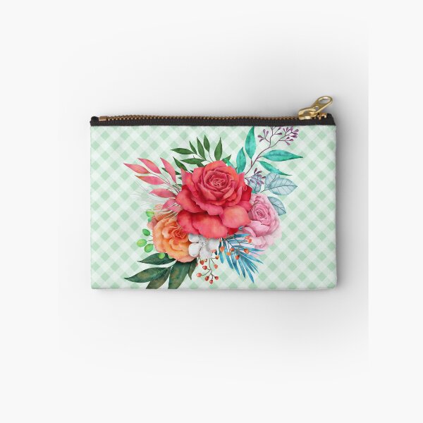 Item preview, Pretty vintage rose bouquet and gingham, cottagecore aesthetic collection 1 of 3 designed and sold by Orianah.