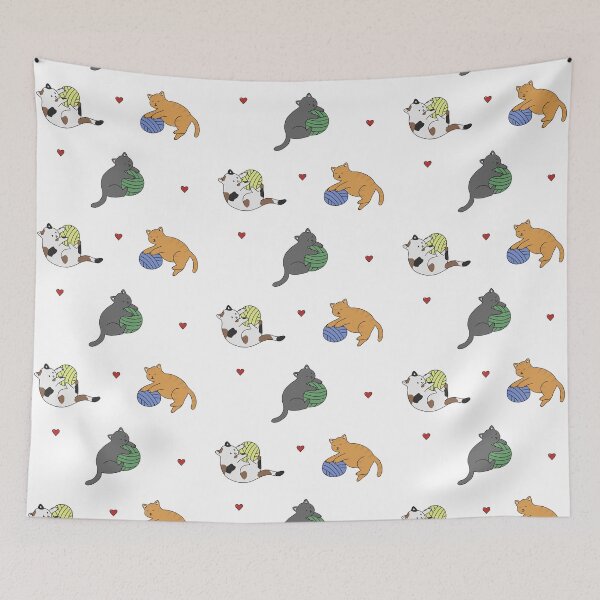 Item preview, Cats Playing with Yarn designed and sold by StickerHome.