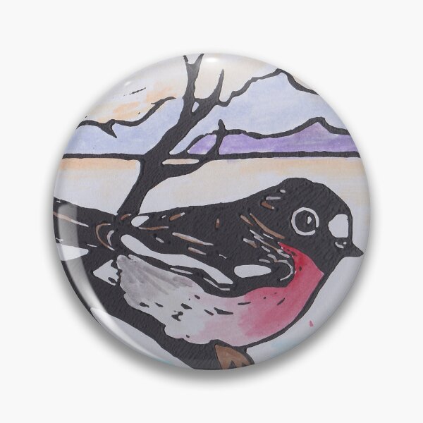 Item preview, Linograbado del petirrojo escarlata de Tasmania designed and sold by IlanaBeaDesigns.