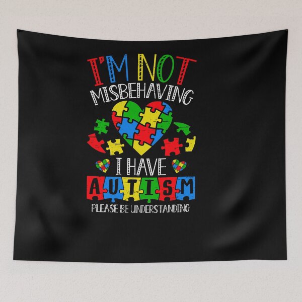 Item preview, I M NOT MISBEHAVING I HAVE AUTISM AWARENESS DAY MONTH PUZZLE designed and sold by sobriowslen.
