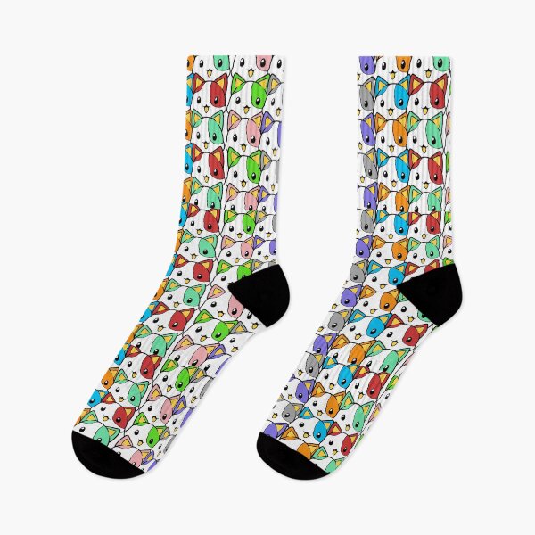 Item preview, Colorful Cute Cats, Funny Patterned Cats  designed and sold by AmeliaStore1.