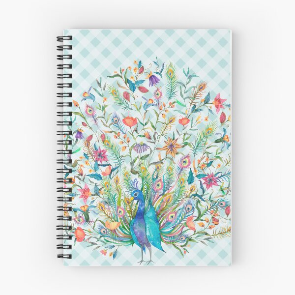 Item preview, Beautiful peacock florals and gingham, cottagecore aesthetic designed and sold by Orianah.