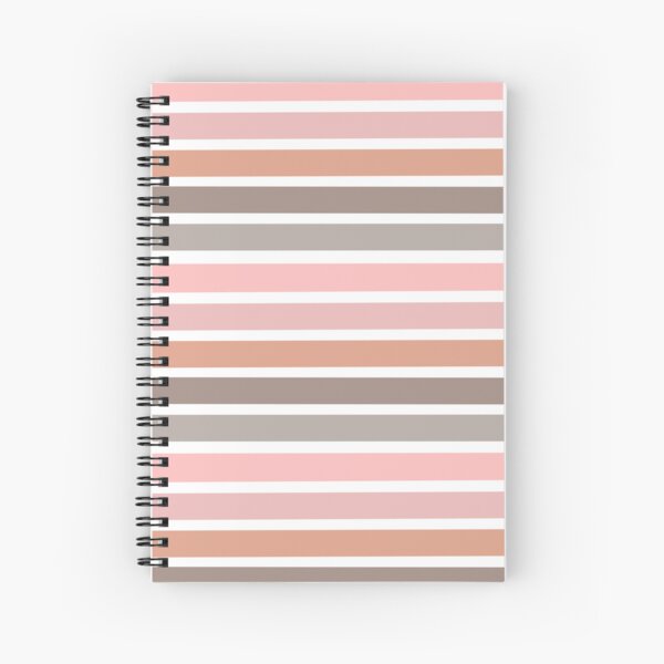 Pink Mocha Stripe Spiral Notebook