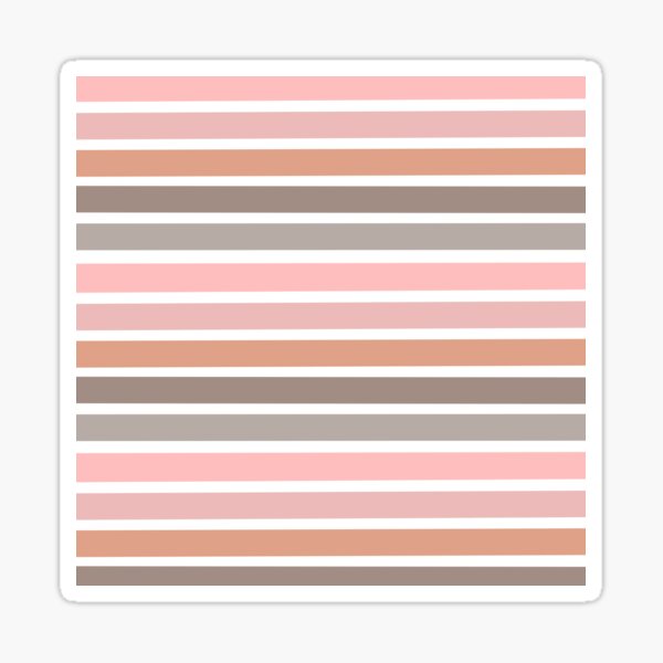 Pink Mocha Stripe Sticker