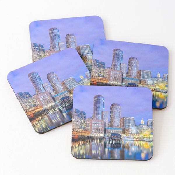 Item preview, Boston City Skyline, Purple Sunset designed and sold by newburyboutique.