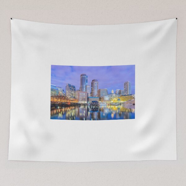 Item preview, Boston City Skyline, Purple Sunset designed and sold by newburyboutique.