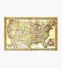 Map of the United States (19th century) Photographic Print