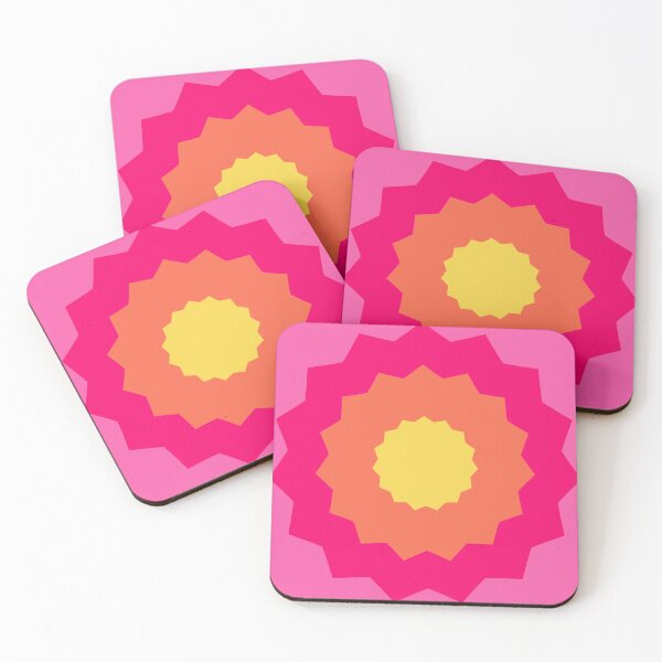 Item preview, Retro Star in Pink Orange and Yellow designed and sold by KeksWorkroom.