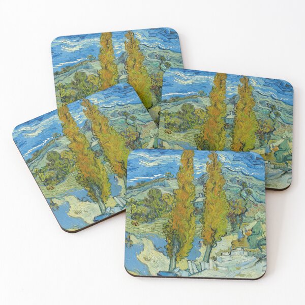 Item preview, Two Poplars in the Alpilles near Saint-Rémy | Vincent van Gogh | 1889 Post-Impressionism Art designed and sold by CJET.
