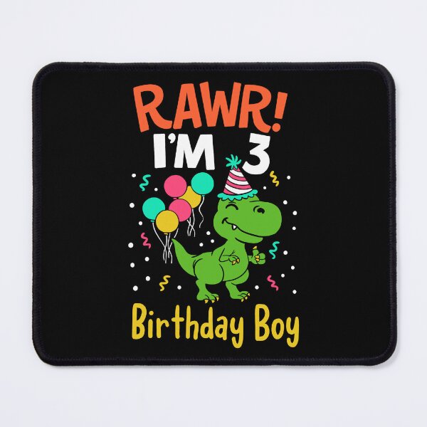 Item preview, Rawr! I'm 3 Birthday Boy Dino T-Rex Dinosaur Party designed and sold by haselshirt.