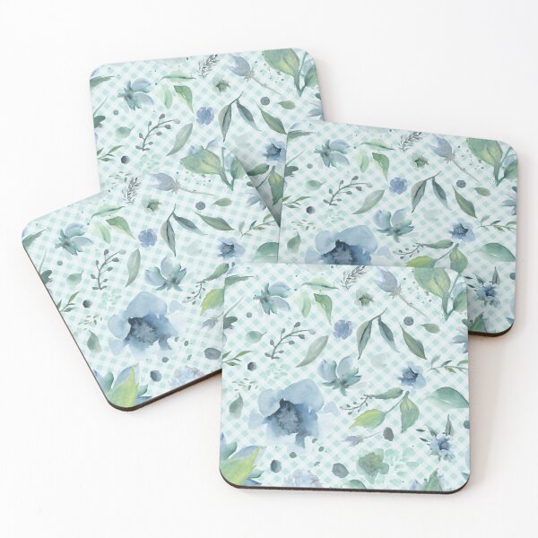 Item preview, Elegant watercolor painted florals and gingham, cottagecore aesthetic designed and sold by Orianah.