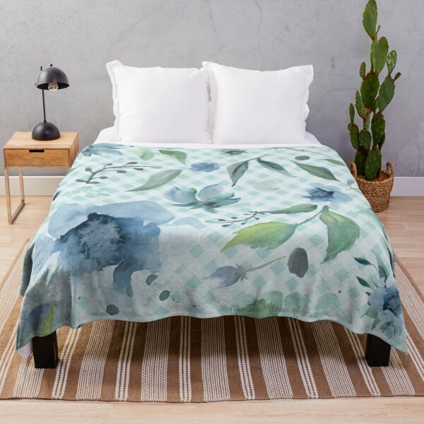 Item preview, Elegant watercolor painted florals and gingham, cottagecore aesthetic designed and sold by Orianah.