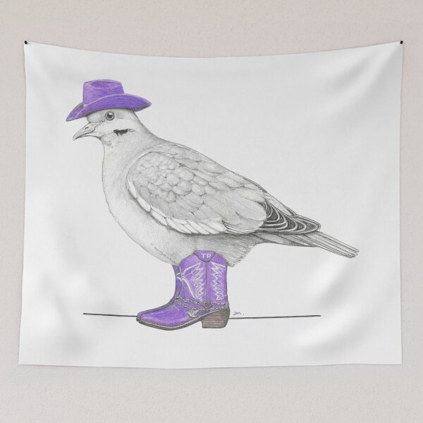 Item preview, Gray Dove in Short Cowgirl Boots designed and sold by JimsBirds.