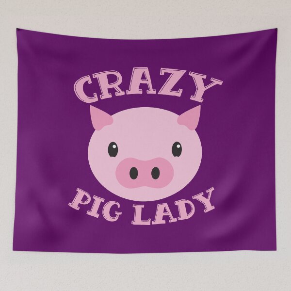 Item preview, Crazy Pig lady (new cute face) designed and sold by jazzydevil.