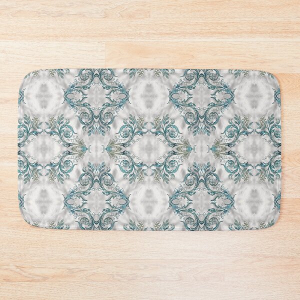 Item preview, Silver and green textured pattern designed and sold by eireaine.