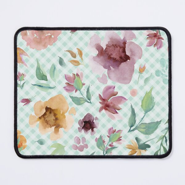 Item preview, Elegant watercolor painted florals and gingham, cottagecore aesthetic designed and sold by Orianah.