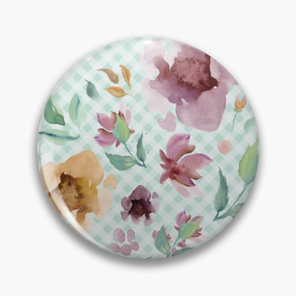 Item preview, Elegant watercolor painted florals and gingham, cottagecore aesthetic designed and sold by Orianah.