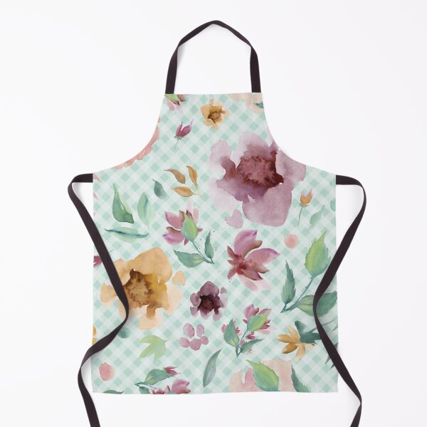 Item preview, Elegant watercolor painted florals and gingham, cottagecore aesthetic designed and sold by Orianah.
