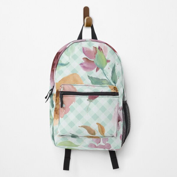 Item preview, Elegant watercolor painted florals and gingham, cottagecore aesthetic designed and sold by Orianah.