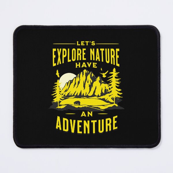 Item preview, Explore Nature Have an Adventure Mountain Adventurer Yellow Radioactive Vintage Retro Style designed and sold by Coffee Partee.