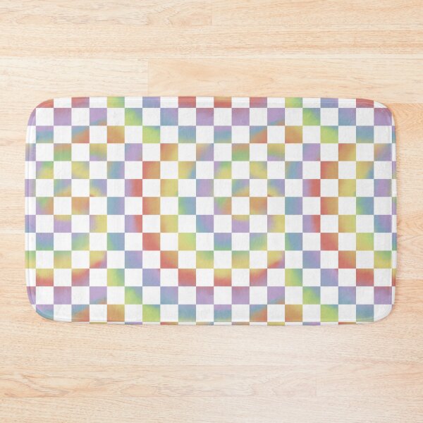Item preview, checkered rainbow tie-dye designed and sold by azaleae.