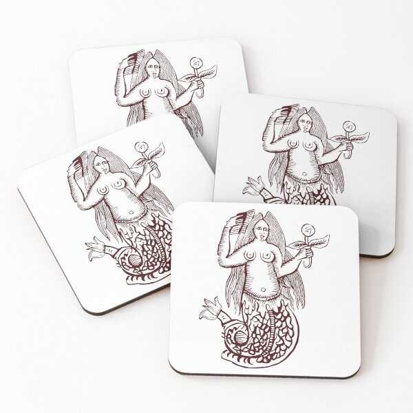 Item preview, Woodcut Mermaid  designed and sold by Texterns.