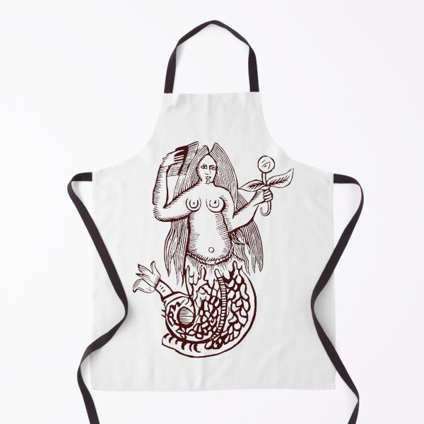 Item preview, Woodcut Mermaid  designed and sold by Texterns.