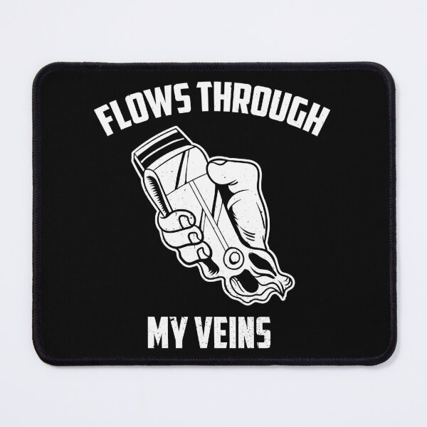 Item preview, Flows Through My Veins Barber Occupation Gift designed and sold by haselshirt.