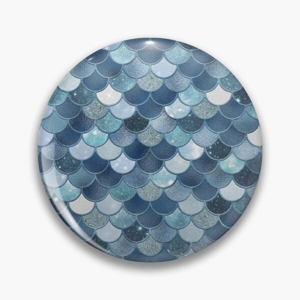 Item preview, Blue Glitter Mermaid Scale Pattern designed and sold by PressedOak.