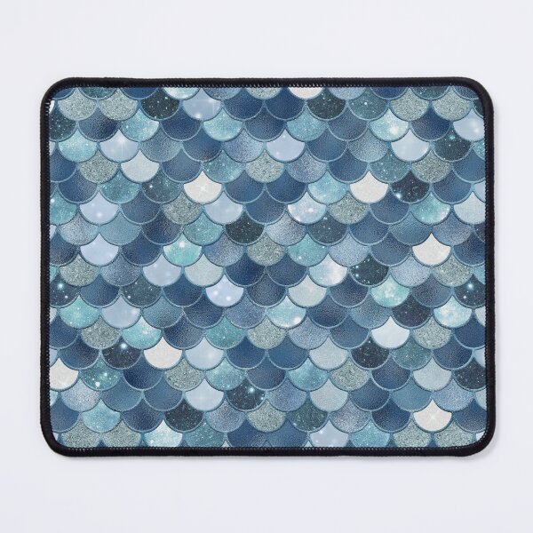 Item preview, Blue Glitter Mermaid Scale Pattern designed and sold by PressedOak.