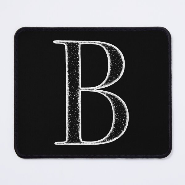 Item preview, Dotart/Dotwork illustration of White Letter B designed and sold by MagnetitaBySil.