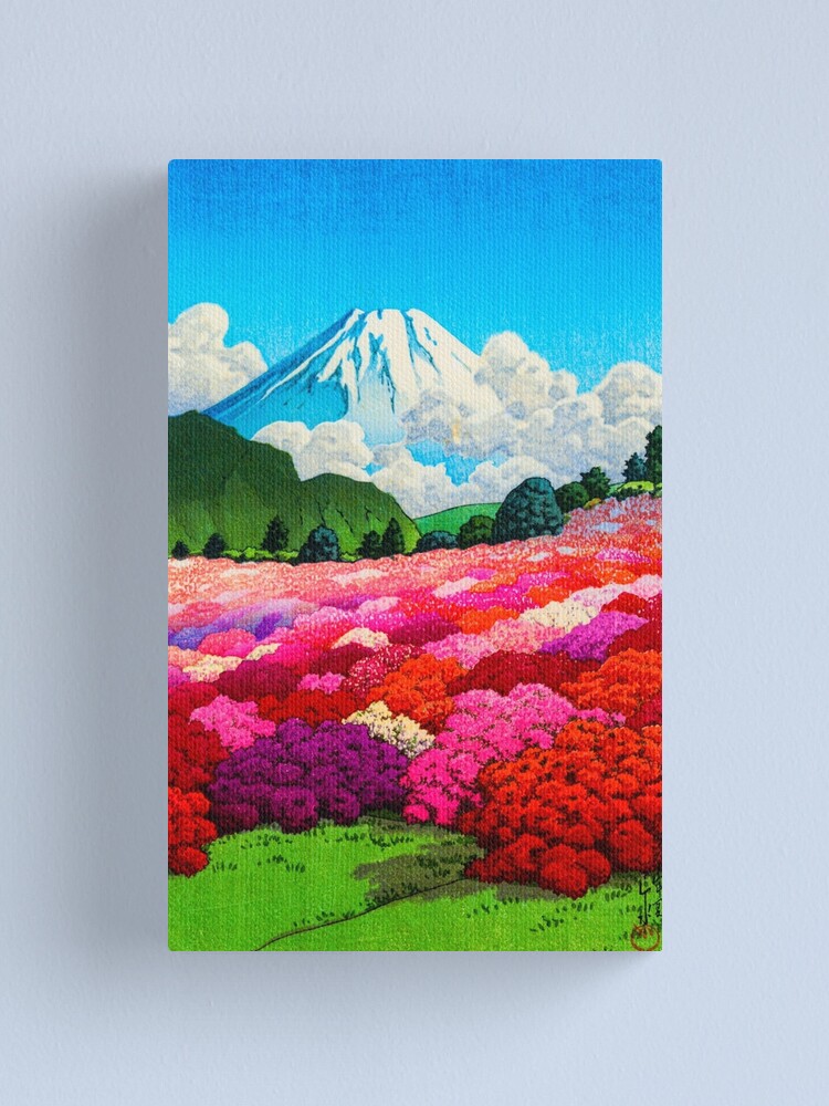 Hasui Kawase Views of Mount Fuji Azalea Garden Vintage Japanese
