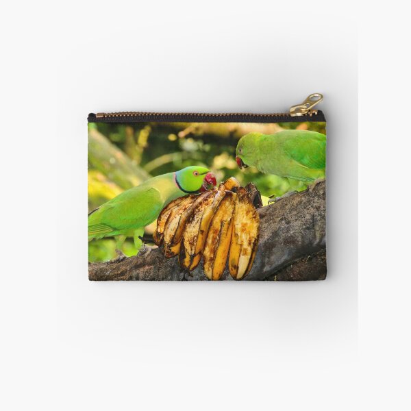Item preview, Rose-ringed parakeets eating bananas at the zoo designed and sold by FranWest.