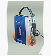Sony Walkman TPS-L2 mit MDR-5A Kopfhörer Polygon Art.-Nr. Poster