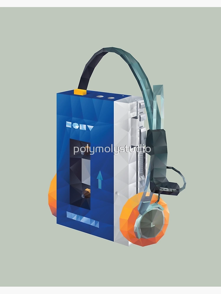 Sony Walkman TPS-L2 with MDR-5A Headphone Polygon Art