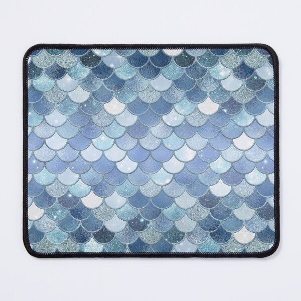 Item preview, Blue Glitter Mermaid Scale Pattern Gradient designed and sold by PressedOak.