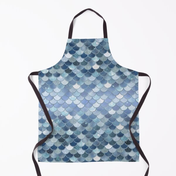 Item preview, Blue Glitter Mermaid Scale Pattern Gradient designed and sold by PressedOak.