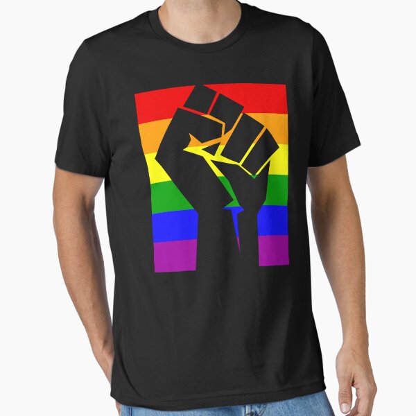 Item preview, Gay-Pride-T-Shirt-Resist-Fist-Rainbow-Bandera designed and sold by BornholdGilbert.