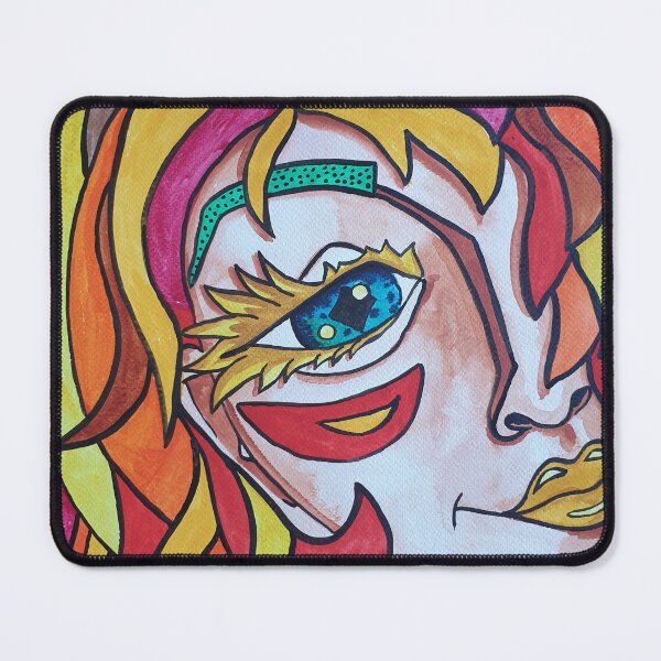 Item preview, Sunny Lady portrait, watercolour drawing Pop Art Style designed and sold by MariDaniArt.