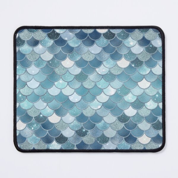 Item preview, Blue Glitter Mermaid Scale Pattern Gradient 2 designed and sold by PressedOak.