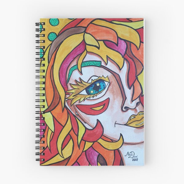 Item preview, Sunny Lady portrait, watercolour drawing Pop Art Style designed and sold by MariDaniArt.