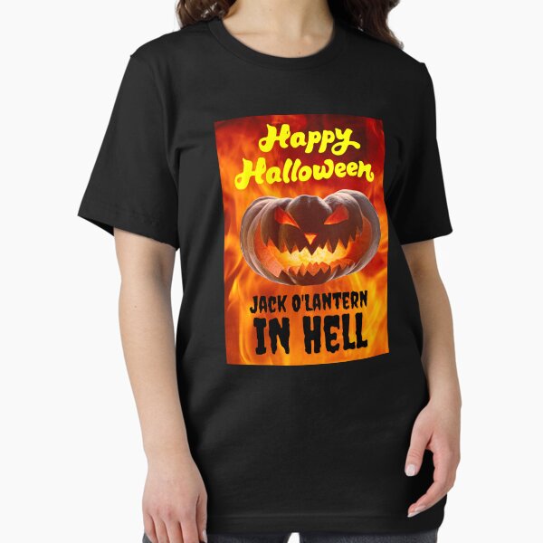 Item preview, Happy Halloween Jack O'Lantern In Hell designed and sold by teewearstyle.