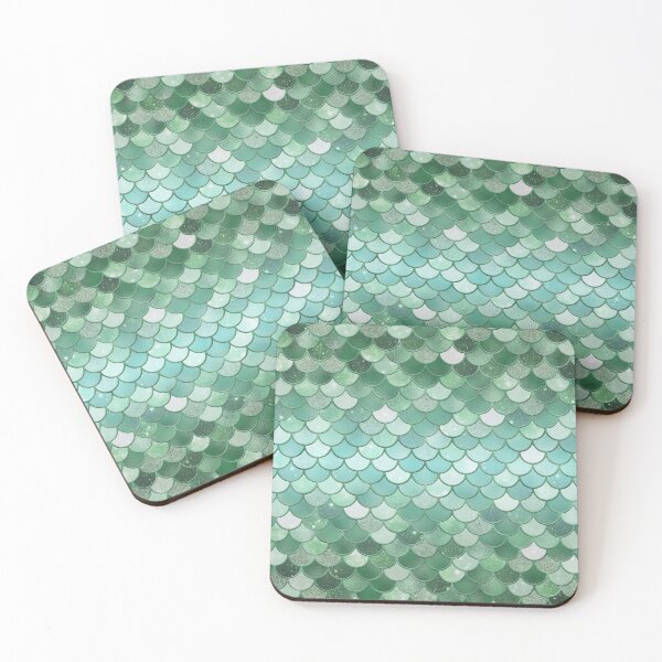 Item preview, Green Glitter Mermaid Scale Pattern Gradient designed and sold by PressedOak.