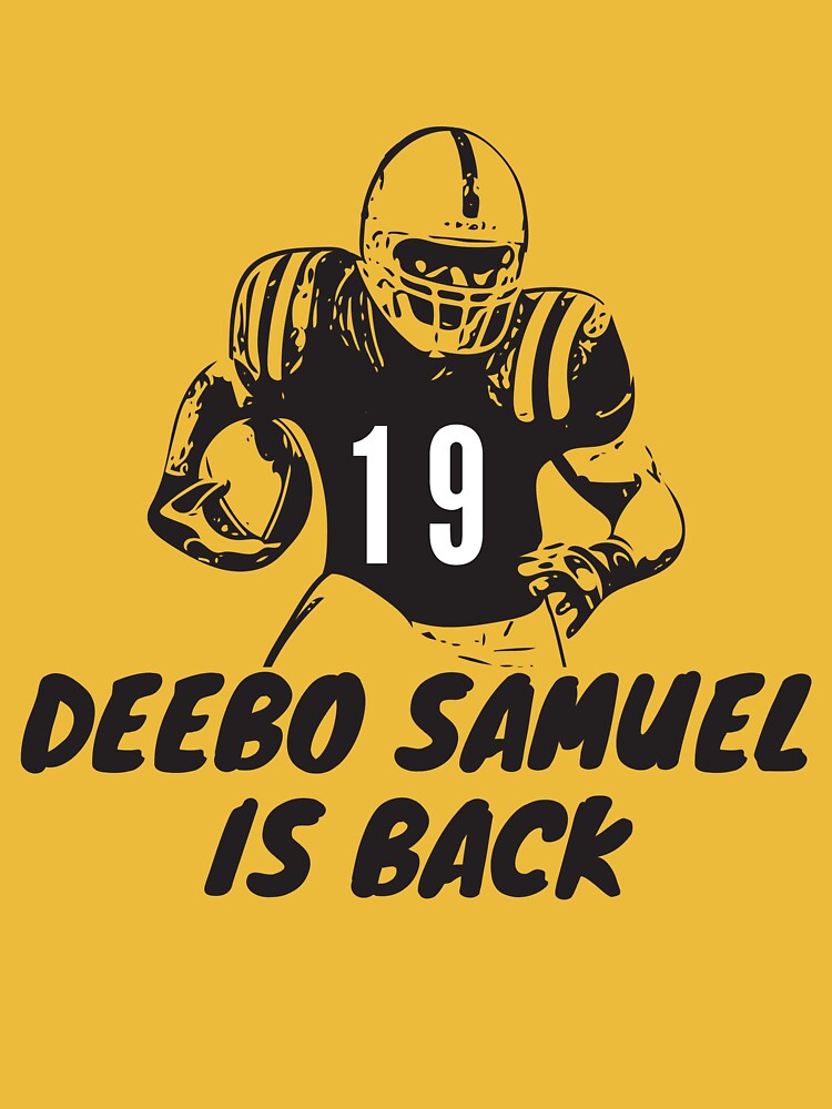 deebo samuel is back - black and white  Essential T-Shirt for