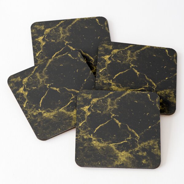 Artikelvorschau, Luxuriöses Dekokissen aus schwarzem und goldenem Marmor entworfen und verkauft von SOFY5STARS.