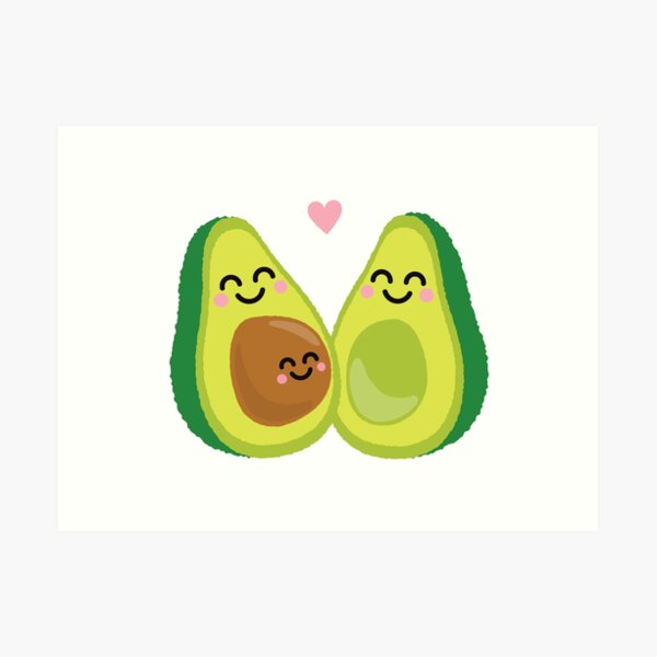 Funny Baby Pregnancy Announcement Shirt & Gifts: We're 'Avin A Baby Avocado Art Print